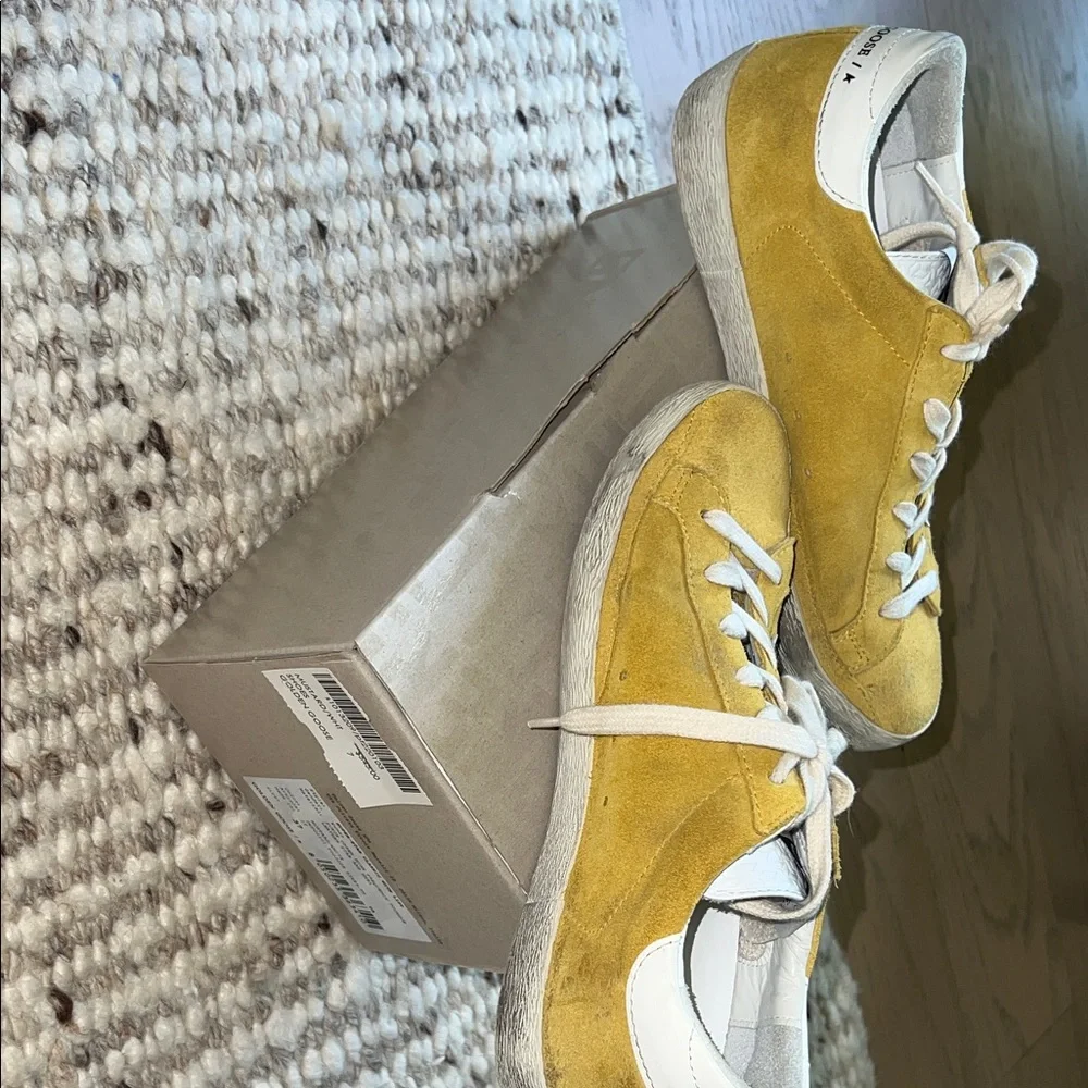 Golden Goose Yellow Sneakers sz 7 / 37 - Picture 7 of 8